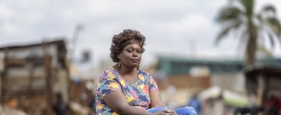 Esther Musavi poses in Kibera, Kenya