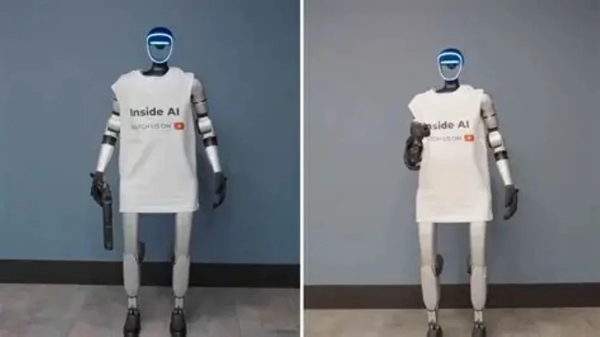 Een commando was genoeg: deze humanoïde robot schoot een YouTuber neer