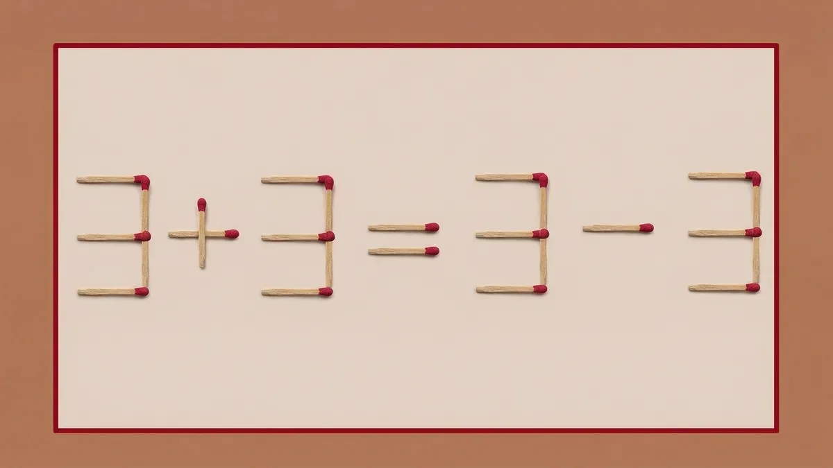 De verrassende manier om '3+3=3-3' kloppend te maken met één lucifershervorming