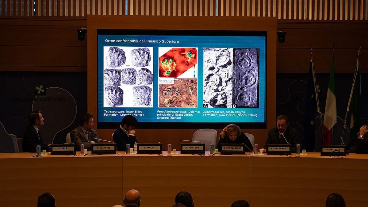 Ontdekking in Italië: zeshonderd meter spoor van dinosauriërs gevonden op een bijna verticale rotswand